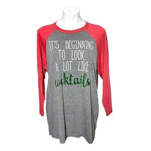 Bella Canvas “It’s Beginning To Look A Lot Like Cocktails” T-Shirt Size X Large